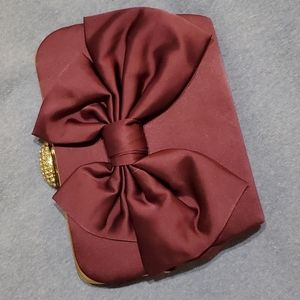 Deep purple clutch evening bag